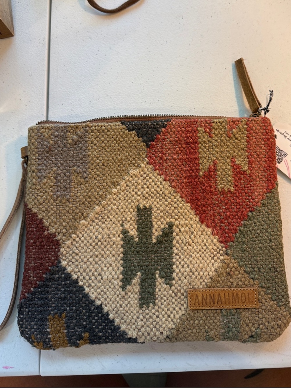 Annahmmol upcycled wristlet